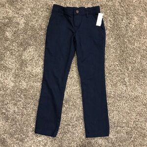 Old Navy Girls Skinny Stretch Navy Blue Uniform Pants Size 8 NWT